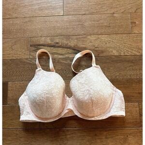 38C AUDEN Womens Pink Lightly Lined Underwire Back Closure Nursing Bra